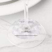 Étiquettes pour Verres à Vin Mariage Lustre (De près)