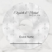 Étiquettes pour Verres à Vin Mariage Lustre (Dos)