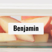 Étiquettes Prénom - Basic Sans Serif Type Noir (Apposé)