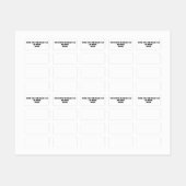 Étiquettes privés personnalisés (Feuille)