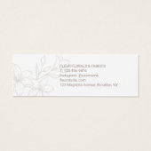 Étiquettes Prix Floral Minimal Chic (Dos)