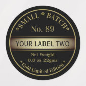 Étiquettes Produit de beauté Black Gold (Design 2)