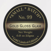 Étiquettes Produit de beauté Black Gold (Design 1)