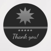 Étiquettes professionnelles argentées 5 étoiles su (Design 1)