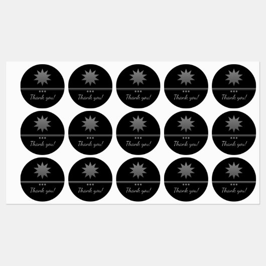 Étiquettes professionnelles noires avec texte arge (Feuille)