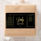 Étiquettes professionnels de Beurre Noir et Or Cor (En situation)