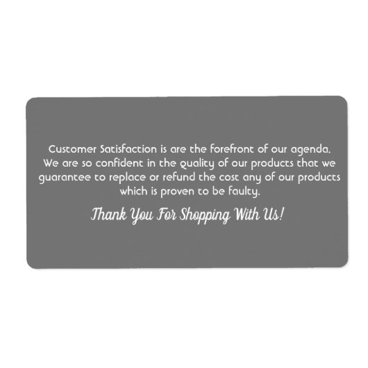 Étiquettes professionnels de produits personnalisé (Devant)