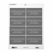 Étiquettes professionnels de produits personnalisé (Feuille entière)