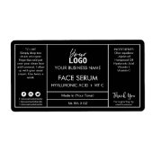 Étiquettes professionnels noirs (Devant)