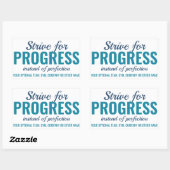 ÉTIQUETTES PROGRESS vs PERFECTION (ou VOTRE texte) (Feuille)