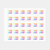 Étiquettes promotionnelles de marque avec logo d'e (Feuille)