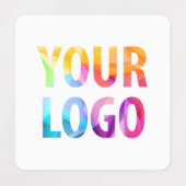 Étiquettes promotionnelles de marque avec logo d'e (Design 1)