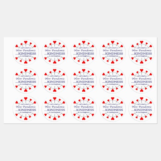 Étiquettes Promouvoir la gentillesse (Feuille)