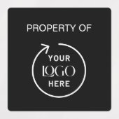 Étiquettes Propriété du logo de l'entreprise | Balise d'actif (Design 1)