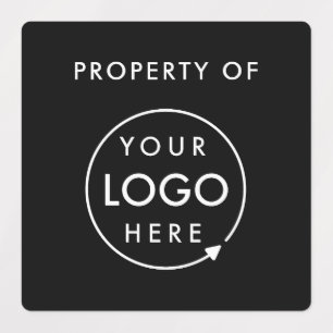 Étiquettes Propriété du logo de l'entreprise Balise d'actif