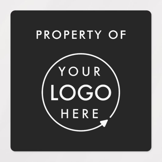 Étiquettes Propriété du logo de l'entreprise | Balise d'actif (Design 1)