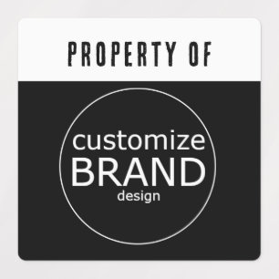 Étiquettes Propriété Noir et Blanc de l'entreprise Logo d'ent
