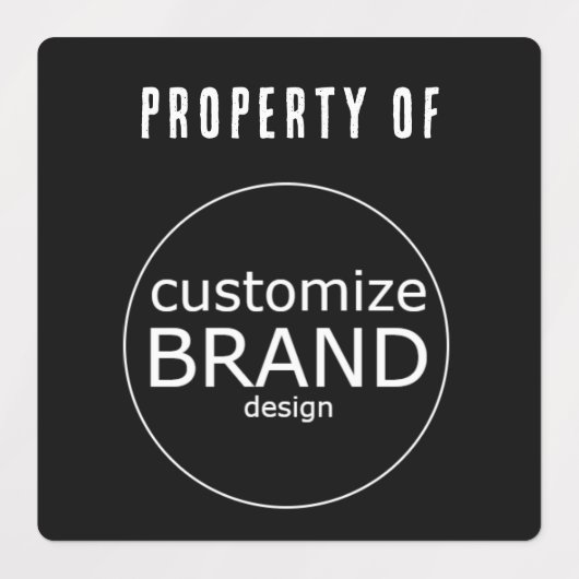 Étiquettes Propriété Noire Du Logo Entreprise (Design 2)