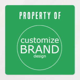 Étiquettes Propriété Verte Du Logo D'Entreprise