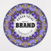 Étiquettes Purple Gold Royal Goth Steampunk Alt Marque (Design 1)