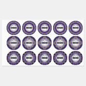 Étiquettes Purple Gold Royal Goth Steampunk Alt Marque (Feuille)