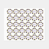 Étiquettes Purple Iris Floral Nom personnalisé Vêtements (Feuille)