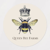 Étiquettes Queen Bee Et Produit De La Couronne (Design 1)