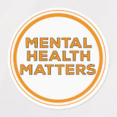 Étiquettes Questions de santé mentale (Design 2)