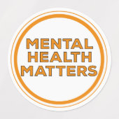 Étiquettes Questions de santé mentale (Design 1)