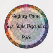 Étiquettes Rainbow Fire Design d'art Abstrait (Design 1)