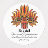 Étiquettes Raksha Mask (Design 1)