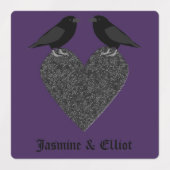 Étiquettes Ravens gothiques et Black Heart Custom (Design 2)