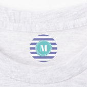 Étiquettes Rayures Monogrammes modernes (Apposé)