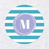 Étiquettes Rayures Monogrammes modernes (Design 2)