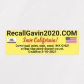Étiquettes Recall Gavin rectangle pack autocollant (Design 1)