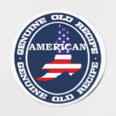 Étiquettes Recette authentique américaine (Design 1)