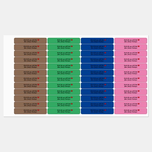 Étiquettes Rectangle maigre fer sur différentes couleurs étiq (Feuille)