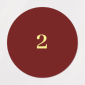Étiquettes Red and yellow numbered (Design 2)