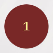 Étiquettes Red and yellow numbered (Design 1)