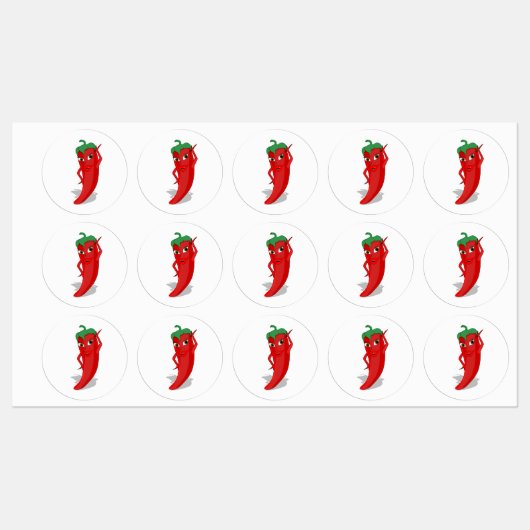 Étiquettes Red Hot Pepper Diva (Feuille)