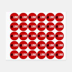 Étiquettes Red Love 2024