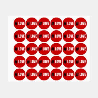 Étiquettes Red Love 2024