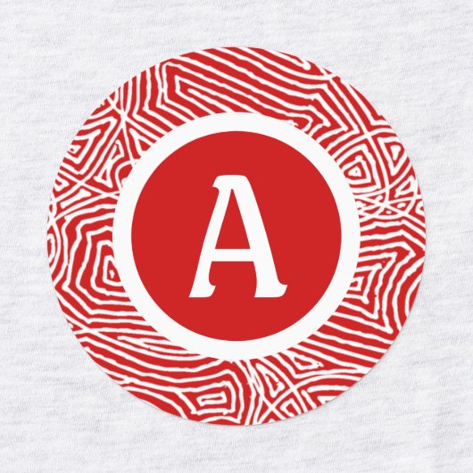 Étiquettes Red Scribblprint (Design 1)