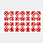 Étiquettes Red Scribblprint (Feuille)