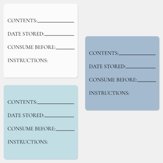 Étiquettes Réfrigérateur/congélateur de rangement de cuisine (Groupe)