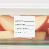 Étiquettes Réfrigérateur/congélateur de rangement de cuisine (Apposé)