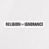 Étiquettes religion = ignorance (Design 2)