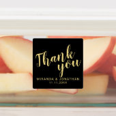 Étiquettes Remerciement de mariage moderne écriture Black & G (Apposé)