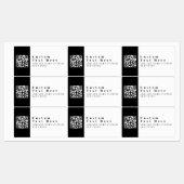 Étiquettes Remplacez par votre propre code QR | Moderne étanc (Feuille)