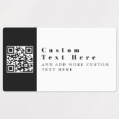 Étiquettes Remplacez par votre propre code QR | Moderne étanc (Design 2)